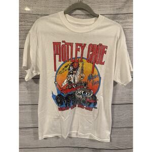 New W/tags Motley Crue World Tour 1985-86 Allister Fiend White T-Shirt Medium